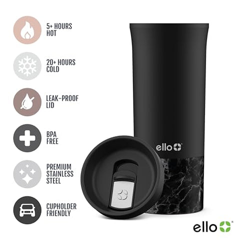 Ello Miri mug insulated body closeup showing temperature retention
