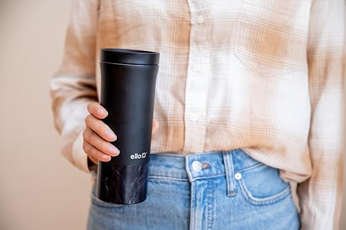 Ello Miri mug lid slide leakproof closeup highlighting secure seal
