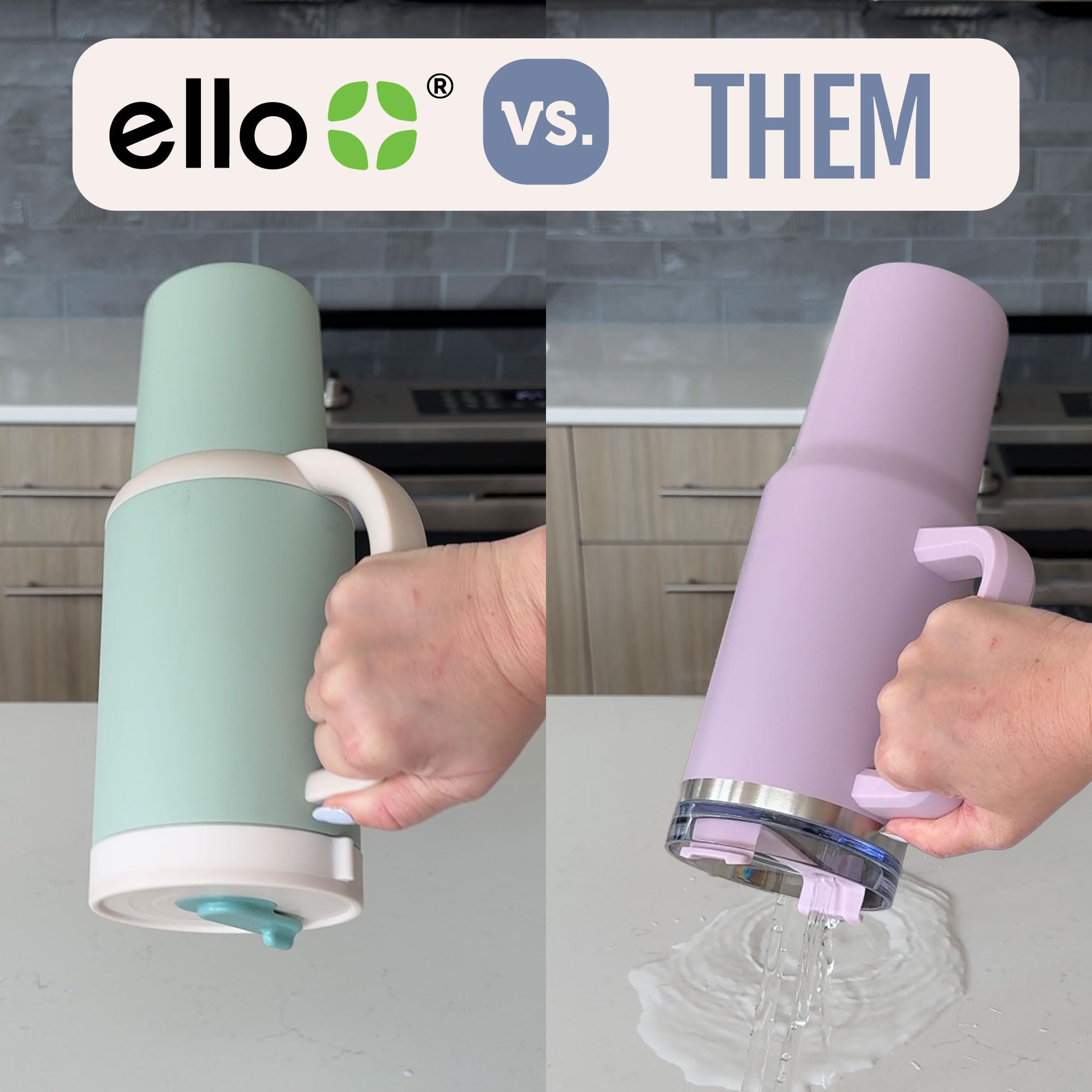 Ello Oasis leakproof lid closed for secure transport.