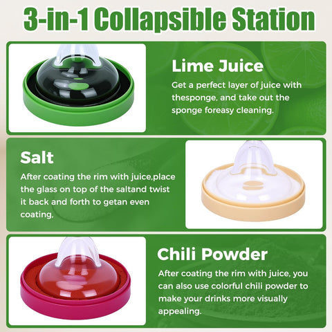 ellrkr Margarita Salt Rimmer salt dish demonstrates precise seasoning layer for even rims.