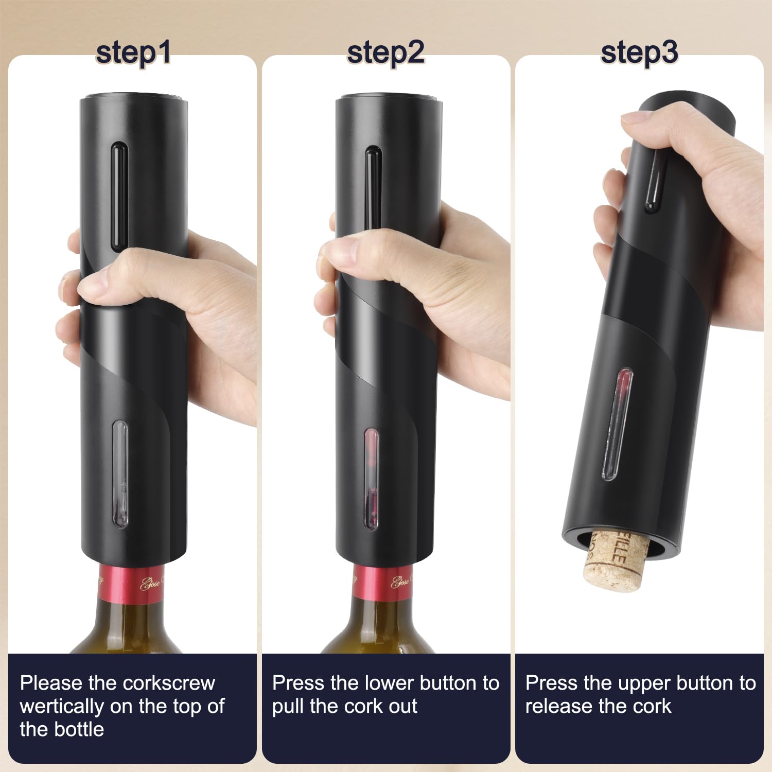 ELMWAY vacuum stoppers four-pack keeps wine fresh longer