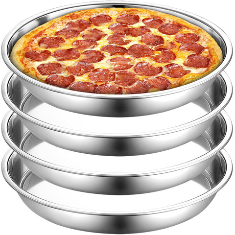 Elsjoy 4-pack 13-inch deep-pizza-pan: even heat for consistent crusts.