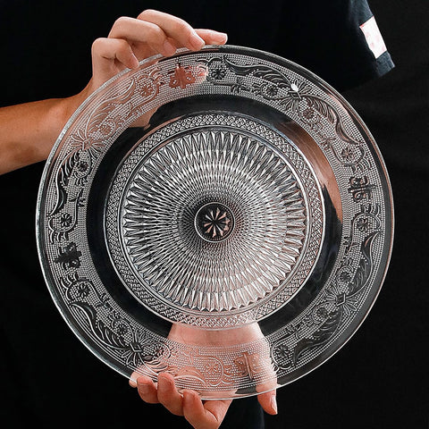 Elsjoy BPA-free glass plates ensure food-safe serving without worries.