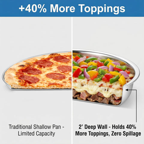 Elsjoy non-stick pizza-pan-surface: easy release with minimal oil.