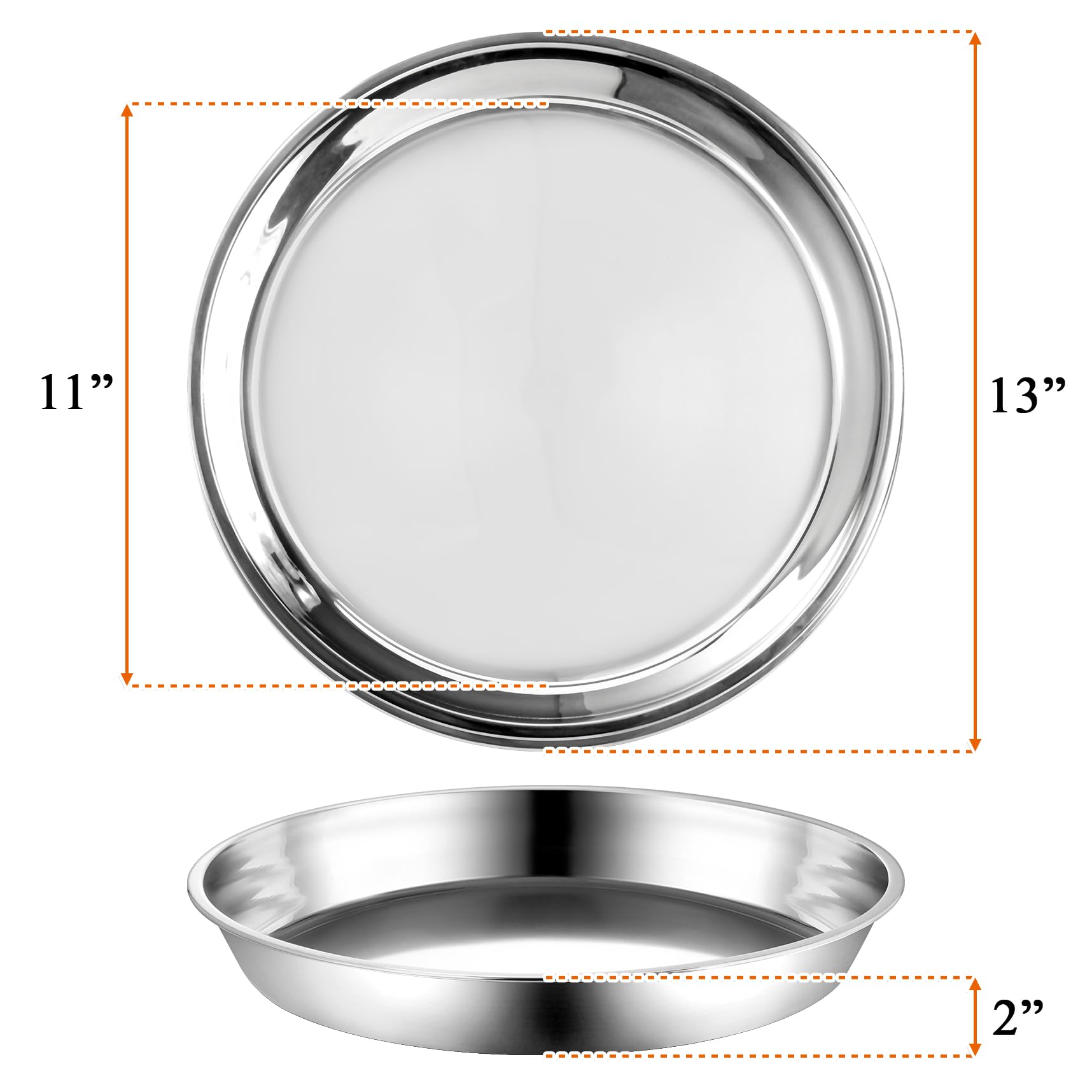 Elsjoy stainless-steel deep-pizza-pan: durable and oven-safe for daily baking.