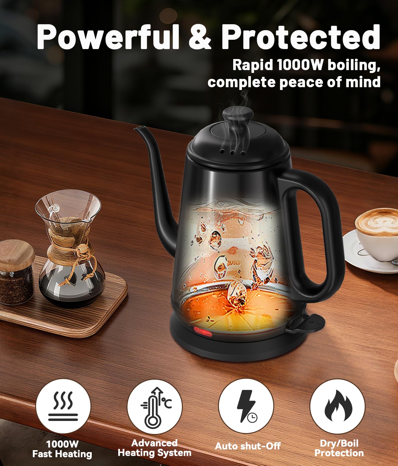 ELTRIKO auto shut-off and boil-dry protection for safe daily use.