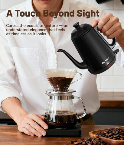 Compact design shown on a small kitchen counter with ELTRIKO.
