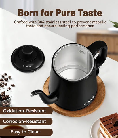 Ergonomic, balanced handle and easy one-touch operation for effortless pouring.