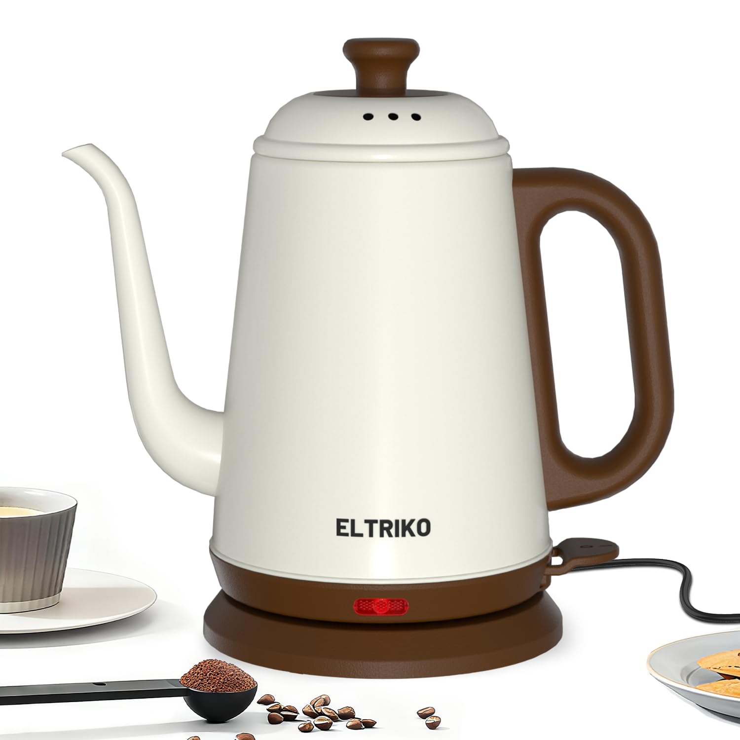 ELTRIKO gooseneck kettle with precise pour-over spout for consistent flavor