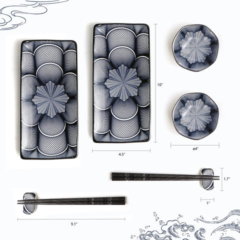 ELUSH chopsticks provide comfortable use with the ceramic set.