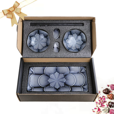 ELUSH table setting with the 8-piece sushi set for stylish meals.