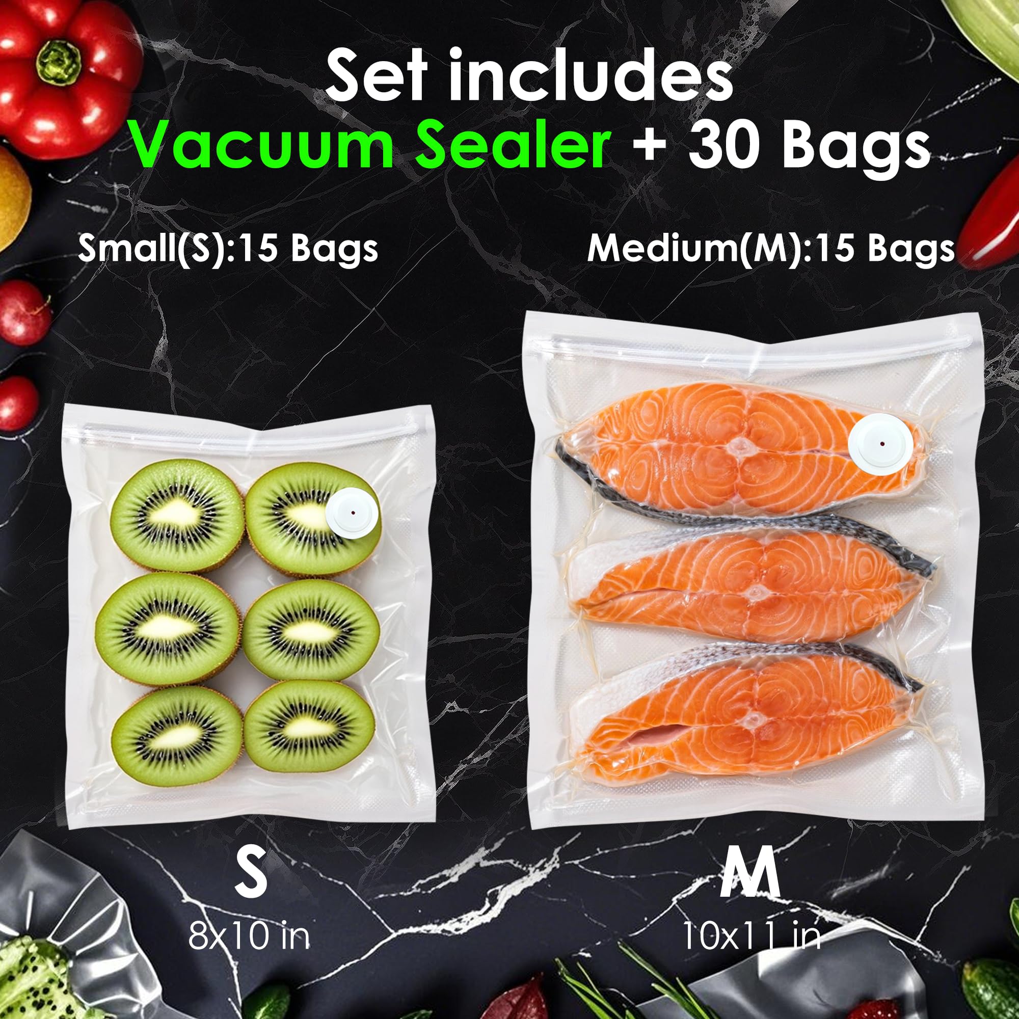 Elxis 30-reusable bags keep flavors fresh and reduce waste.
