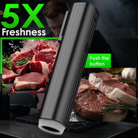 Elxis seals airtight in 10 seconds with a single press.