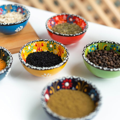 Elyese stackable bowls save space on tables and shelves.