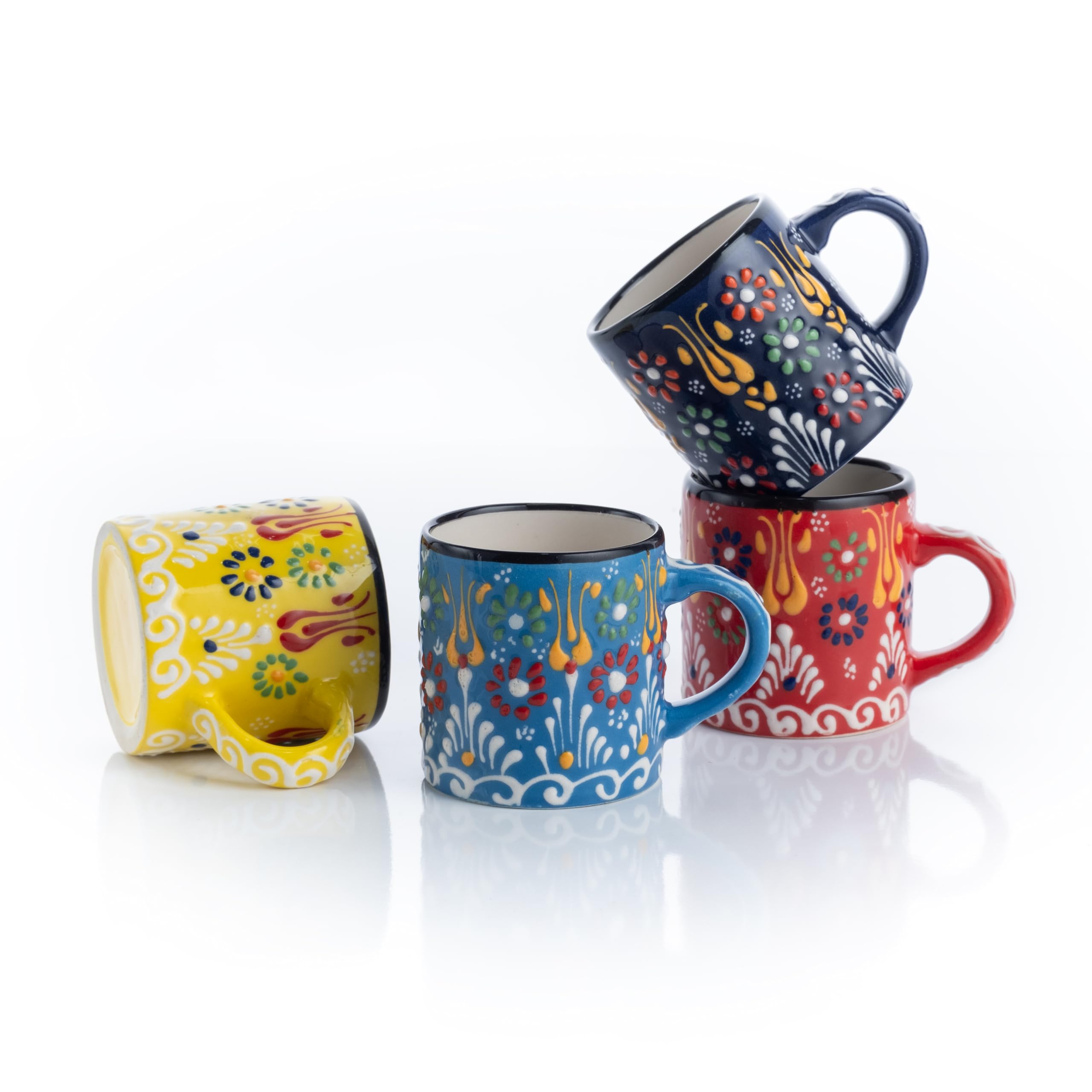Elyese Sultan's Garden espresso cups set designed for elegant morning rituals.