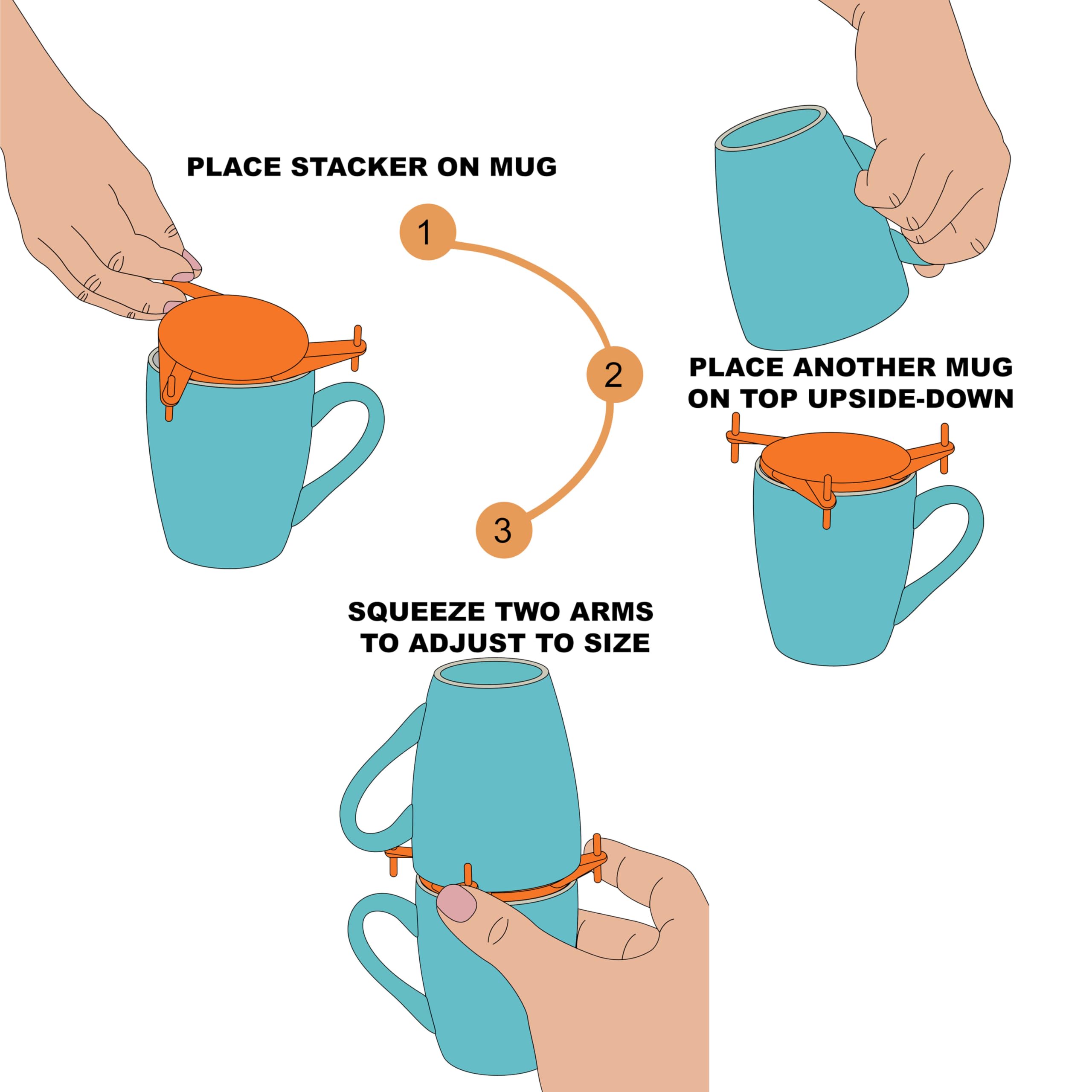 ELYPRO dishwasher-safe mug rack simplifies cleaning