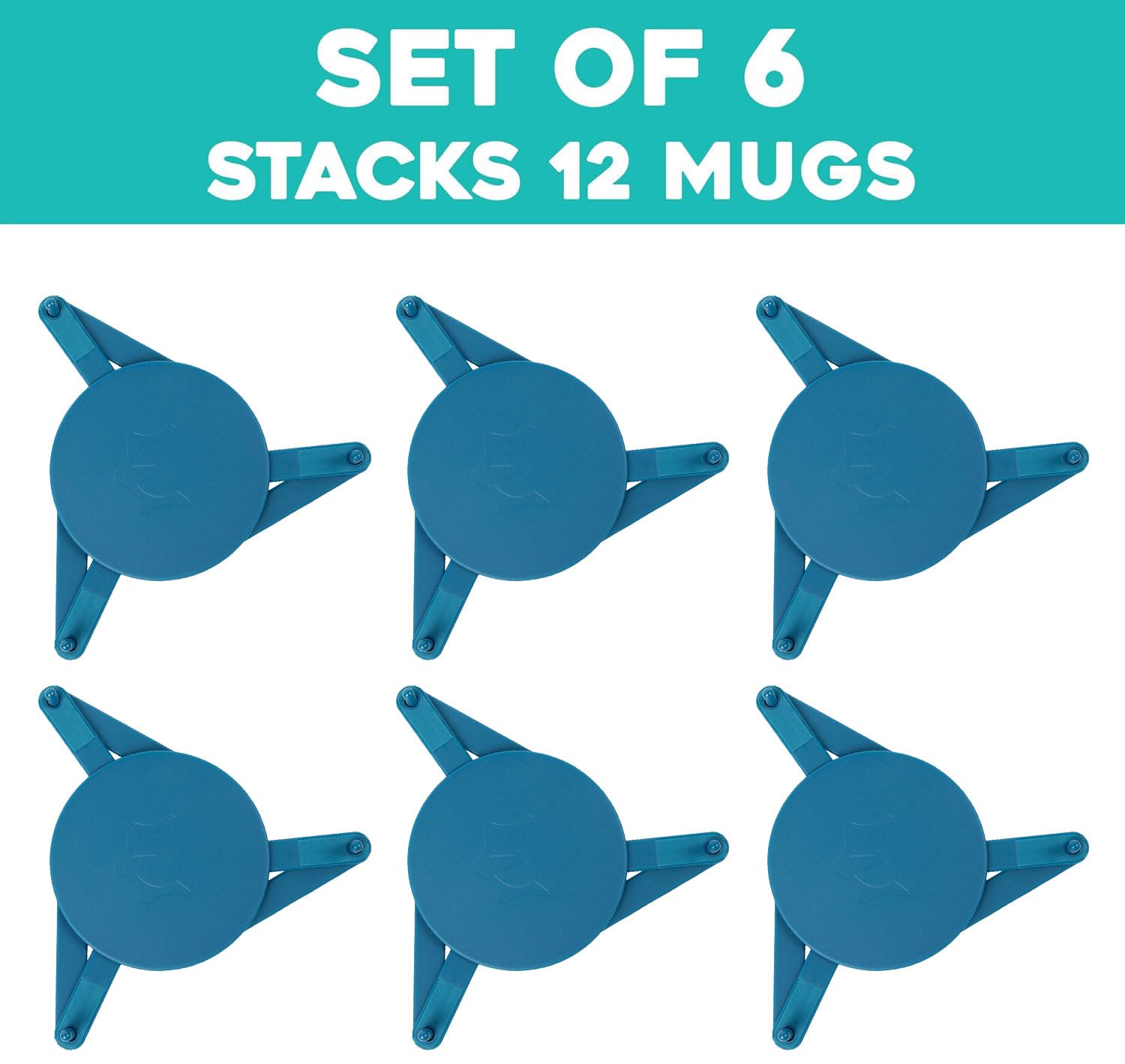 ELYPRO Mug Stacker in a cabinet maximizing vertical space without drilling.