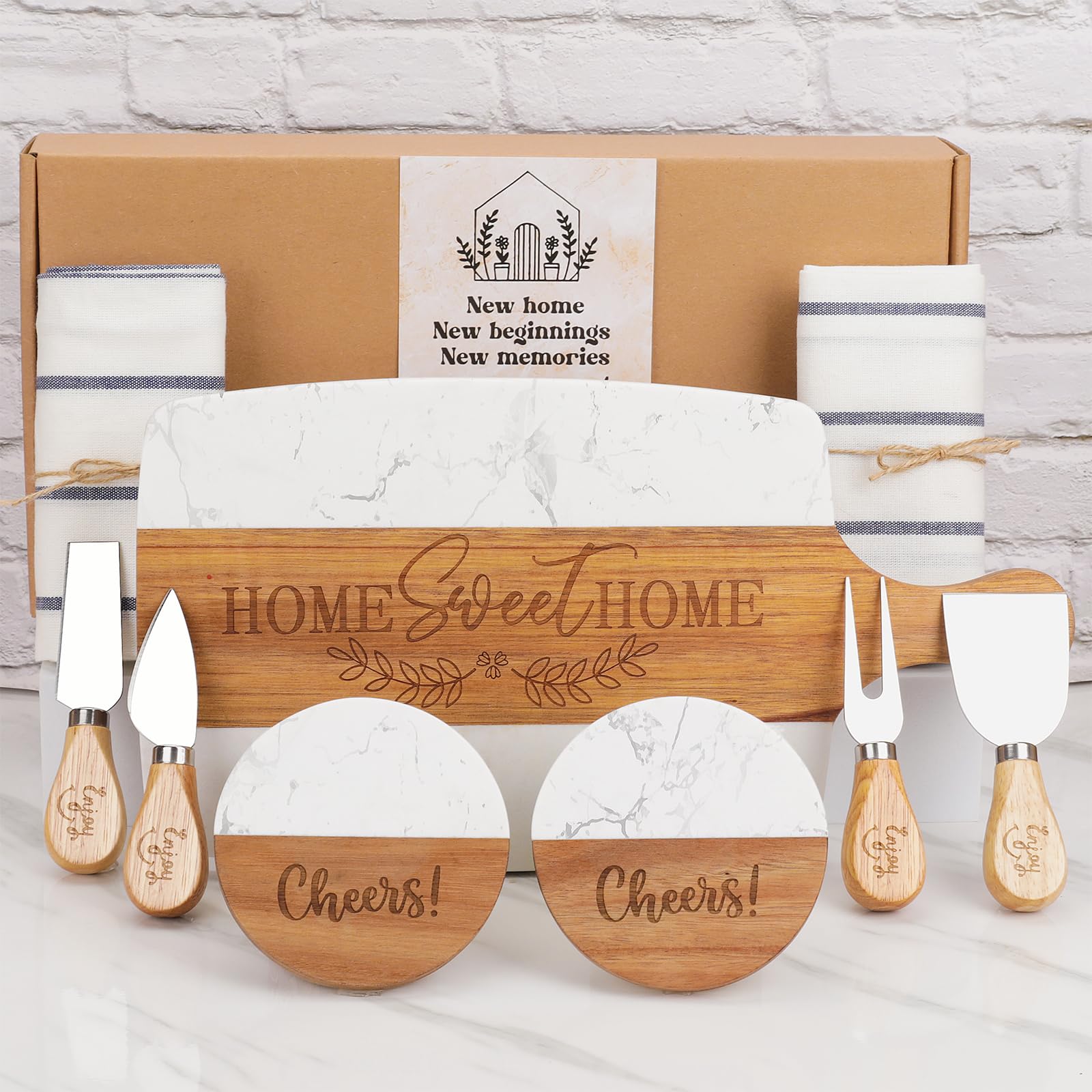 Elysirise housewarming cutting board, personalized centerpiece for stylish kitchen prep and serving