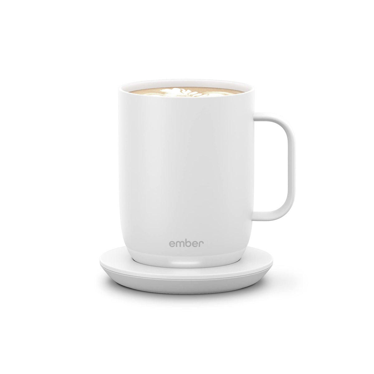 Ember Mug 2 on desk maintaining ideal warmth for long work sessions.