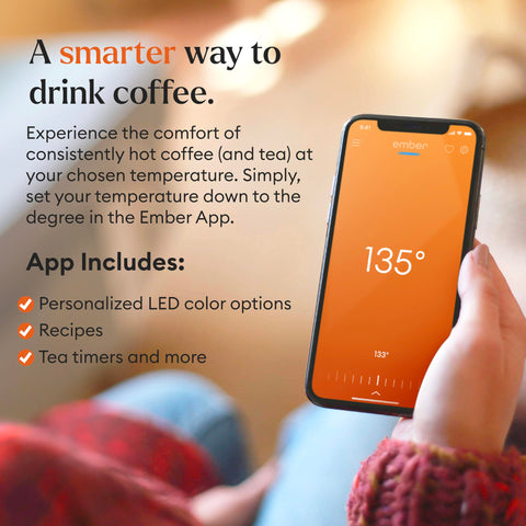 Ember Mug 2 sage green app control screen for precise heat