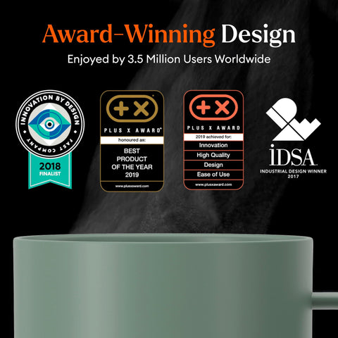 Ember Mug 2 sage green sipping scene emphasizing comfort and warmth