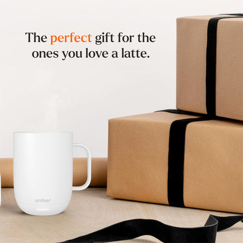Ember Mug 2 sleek white design complements any desk.