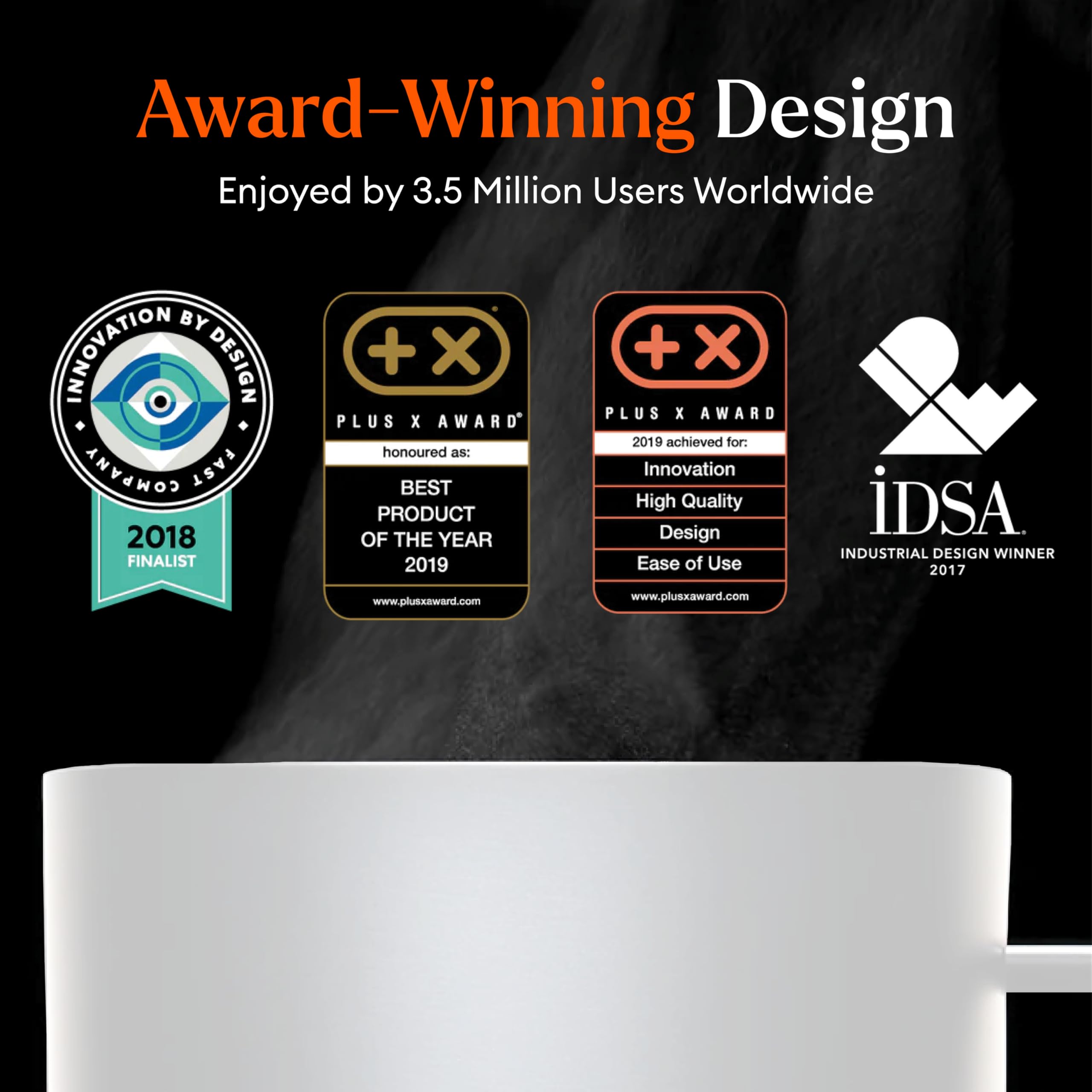 Ember Mug 2 is fully submersible up to one meter for easy cleaning.