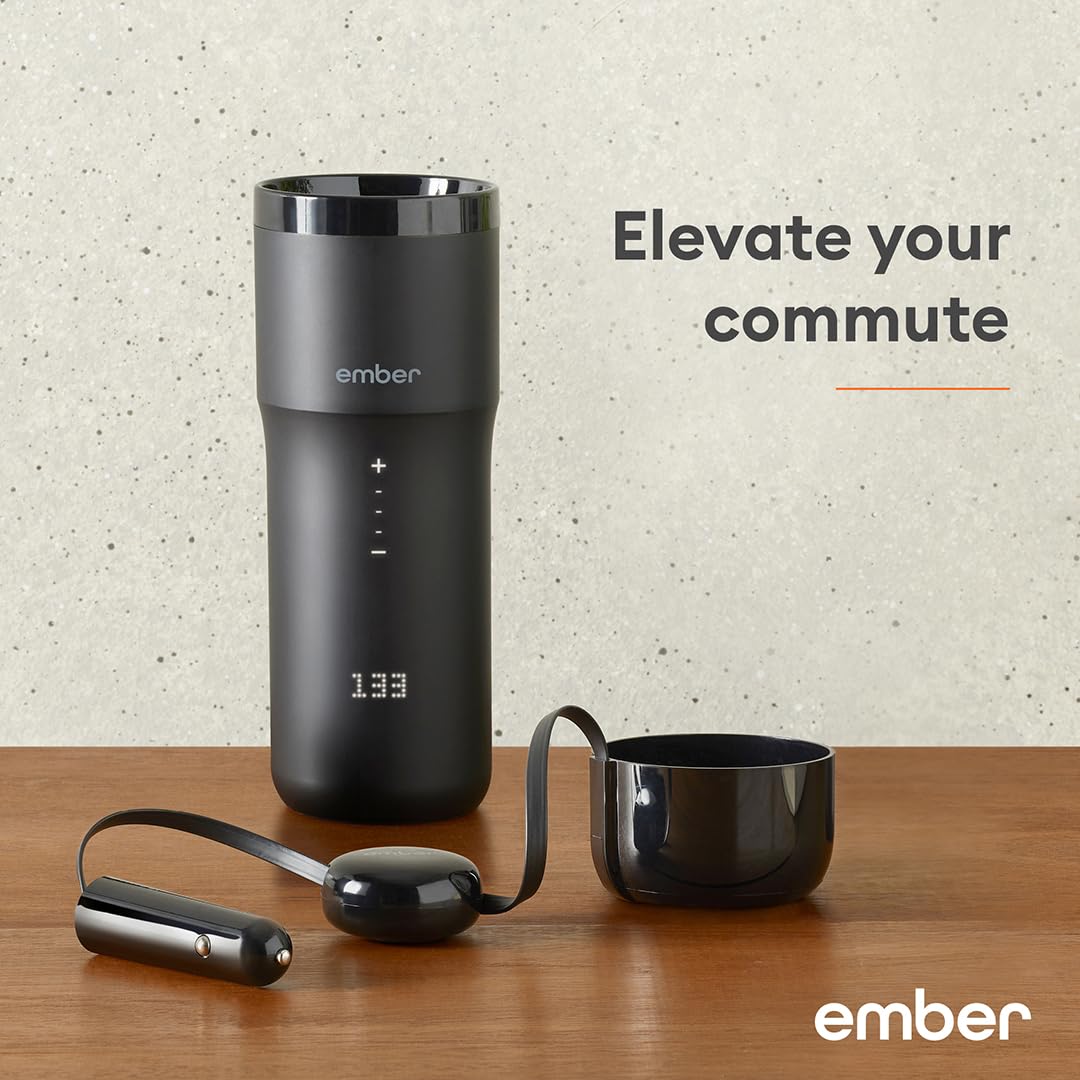 Ember Travel Mug 2+ touch display enables quick temperature adjustments