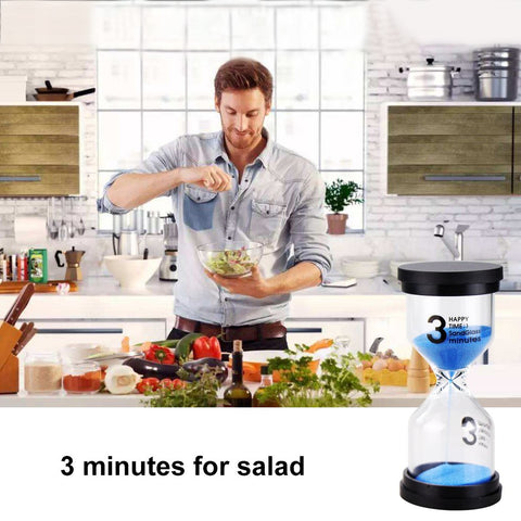 EMDMAK sand timer pack displayed with six colorful timers for versatile timing.