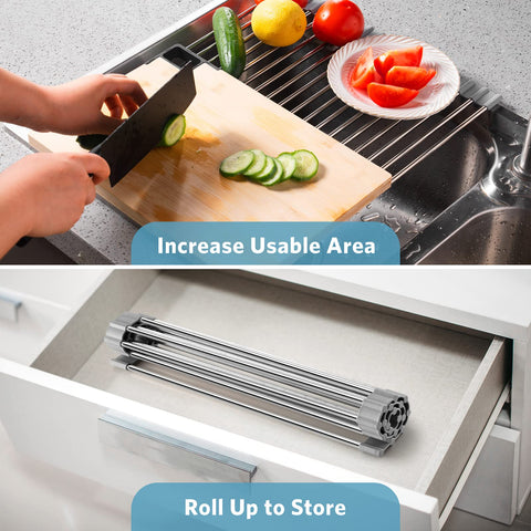 Emierai dish rack is dishwasher-safe for easy cleanup.