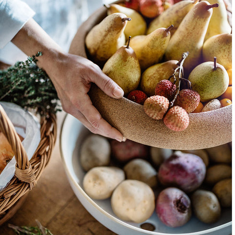 Emile Henry 14.1-inch diameter design fits on your counter