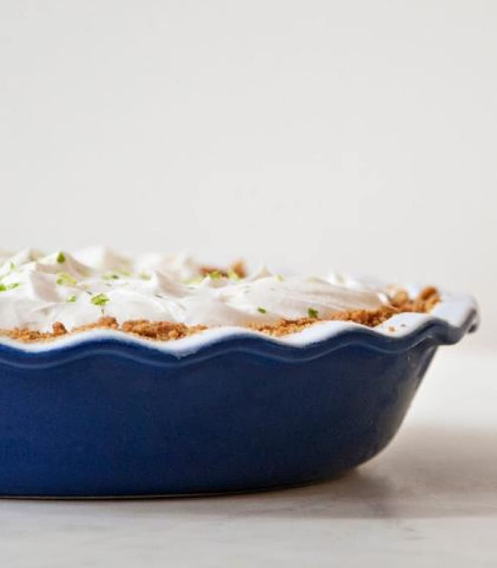 Emile Henry Twilight pie dish with scratch-resistant glaze for daily use