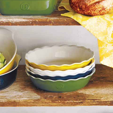Emile Henry Twilight pie dish easy to clean after baking
