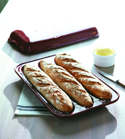 Made in France emblem on Burgundy baguette baker