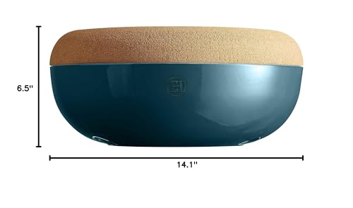 Emile Henry blue flame 14.1 inch bowl fits large produce and meal prep