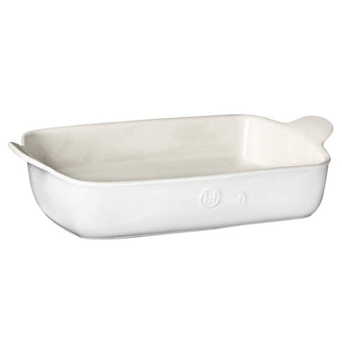 Emile Henry Modern Classics rectangular baker 13x9 in sugar white, ideal for family casseroles