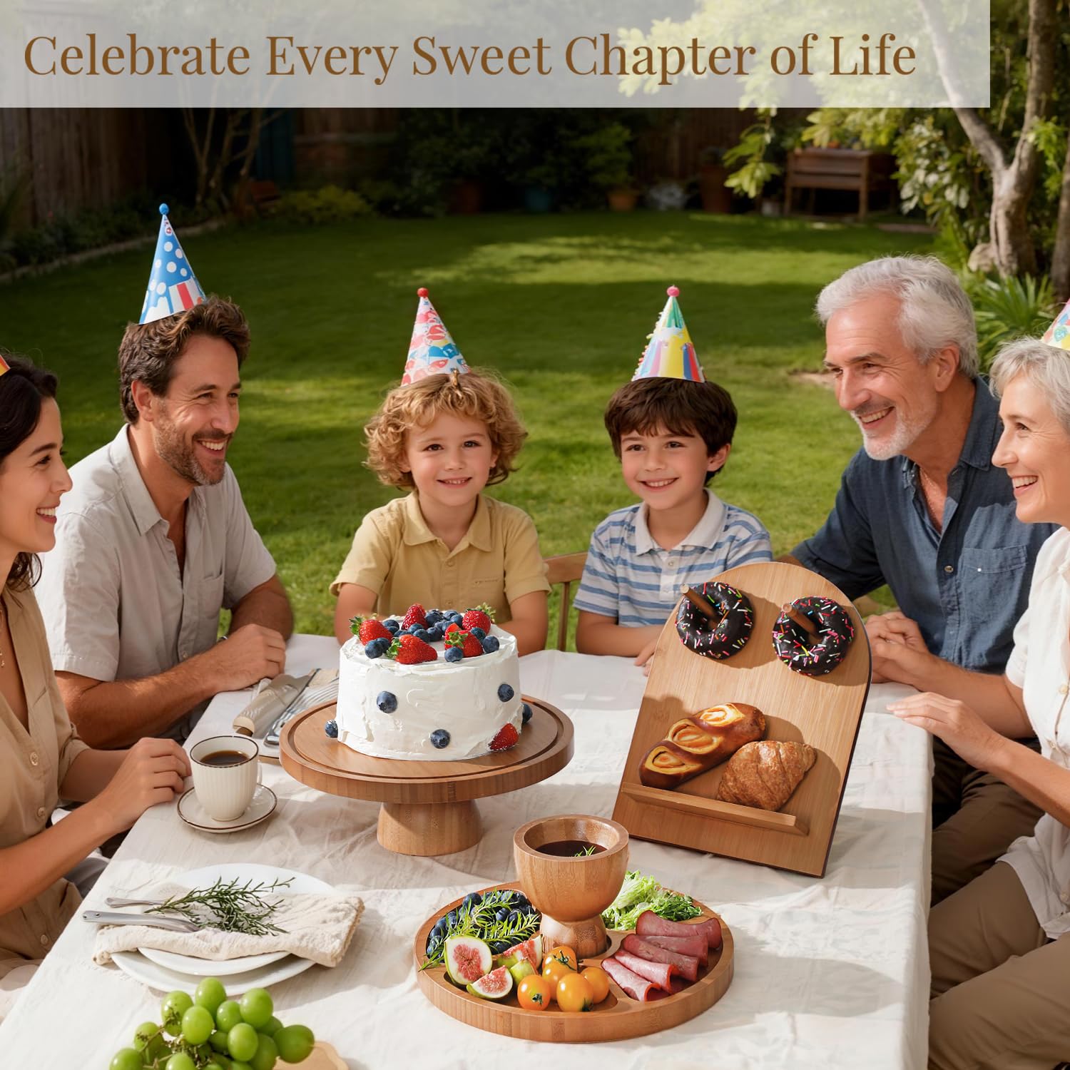 Emojoy chic party display ideal for a charcuterie setup