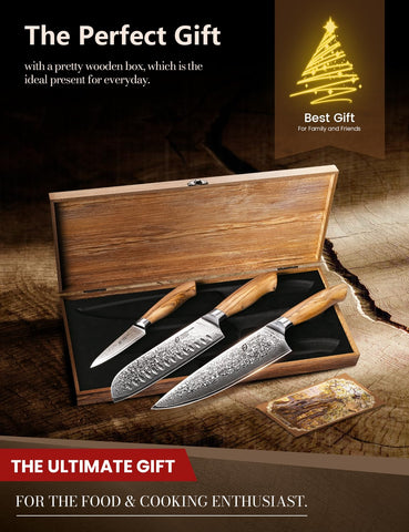 Emojoy Damascus 7-inch santoku knife for versatile prep