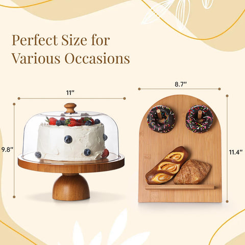 Emojoy clear acrylic dome protects treats while showcasing cakes