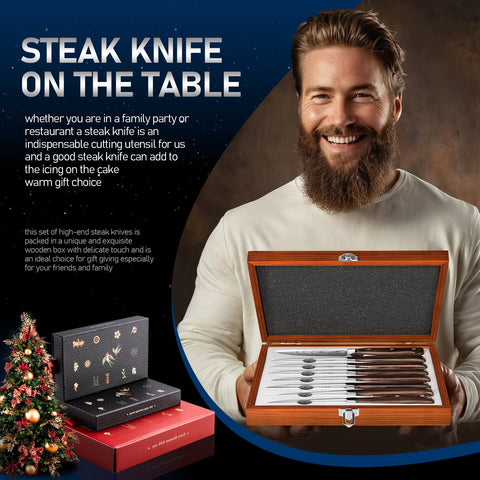 Emojoy serrated edge reduces effort when slicing meats like turkey and beef.