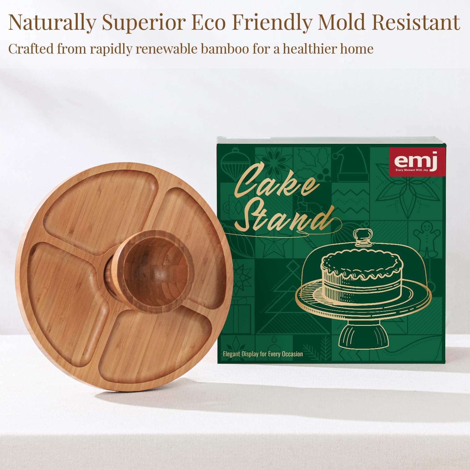 Emojoy shatterproof dome guards treats from dust and spills
