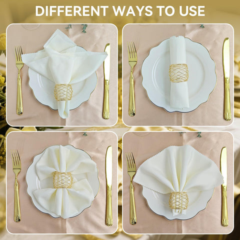 EMORBALS premium napkin rings enhance dining table styling