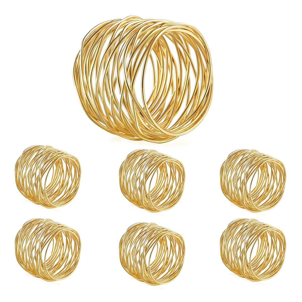 EMORBALS gold napkin ring mesh openwork closeup for festive table