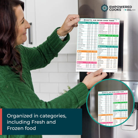 Empowered Cooks customizable times magnet lets you note personal tweaks.