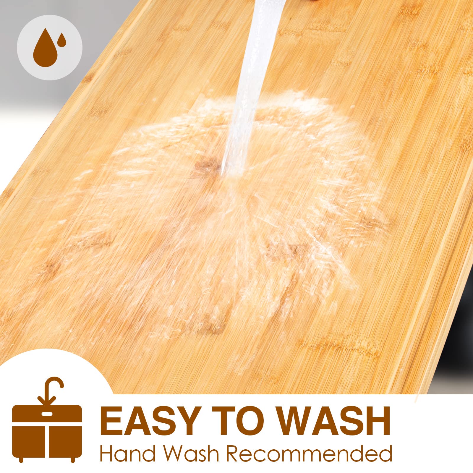 Empune bamboo board resists staining for a cleaner kitchen look