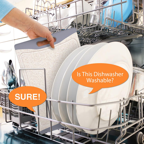 Empune dishwasher-safe cutting board for simple cleanup after meals