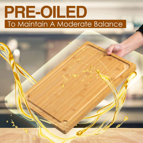 Empune bamboo board is easy to maintain and resists stains.