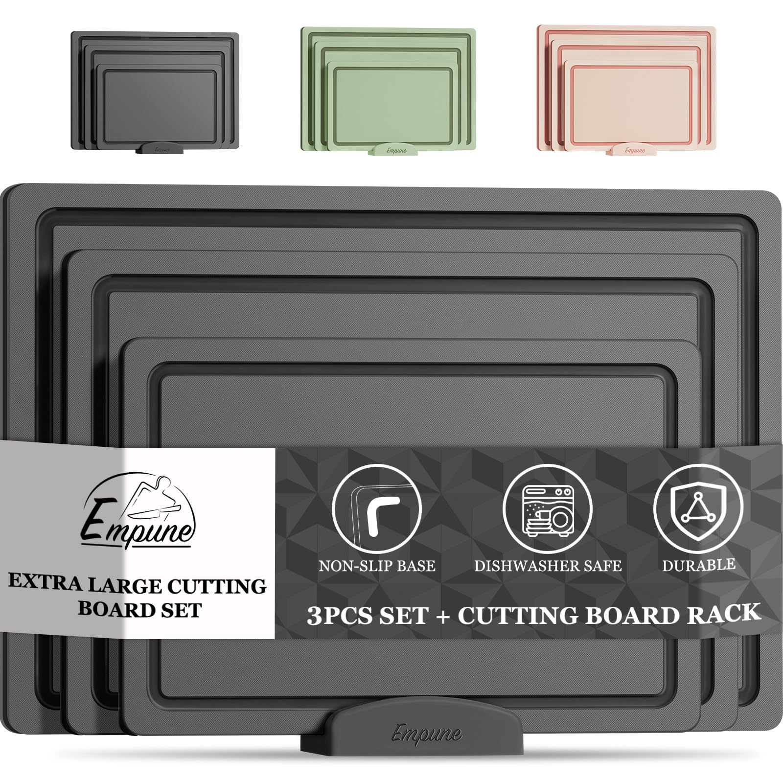 Empune cutting board set small view, ideal for fruit prep and quick tasks.
