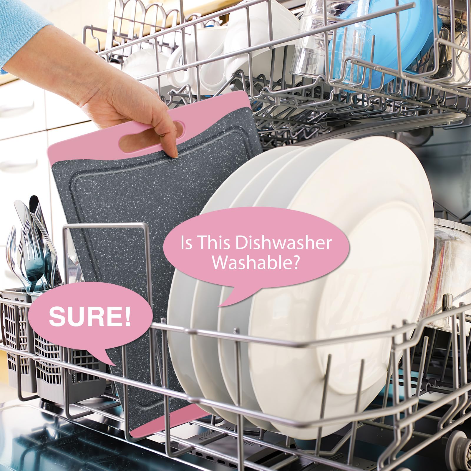 Empune boards neatly stack in the kitchen drawer or on the counter for easy access