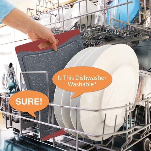 Empune durable plastic boards resist staining for long-term kitchen use.